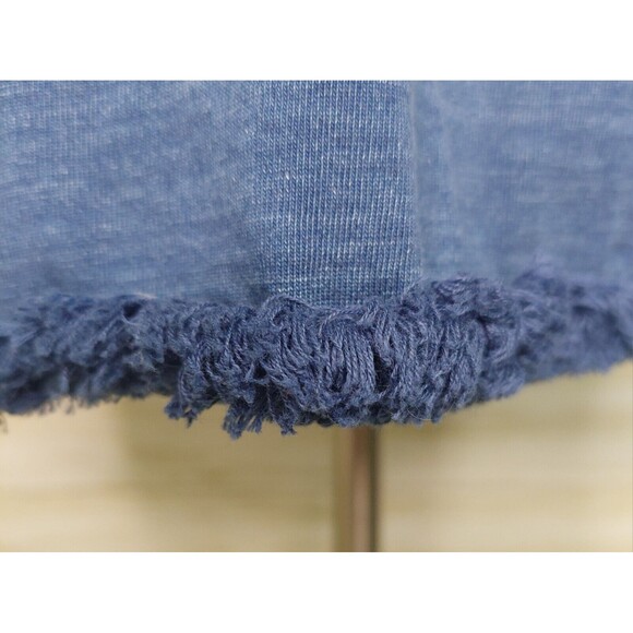 Chicos Women's Top Size 3 (XL/16) Blue~Rope Tie~ Nautical~Fringe~Boho Beachy - Picture 7 of 13